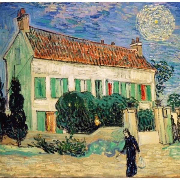 Biały dom w nocy, Van Gogh Vincent, 1890 (1000el.) - Sklep Art Puzzle